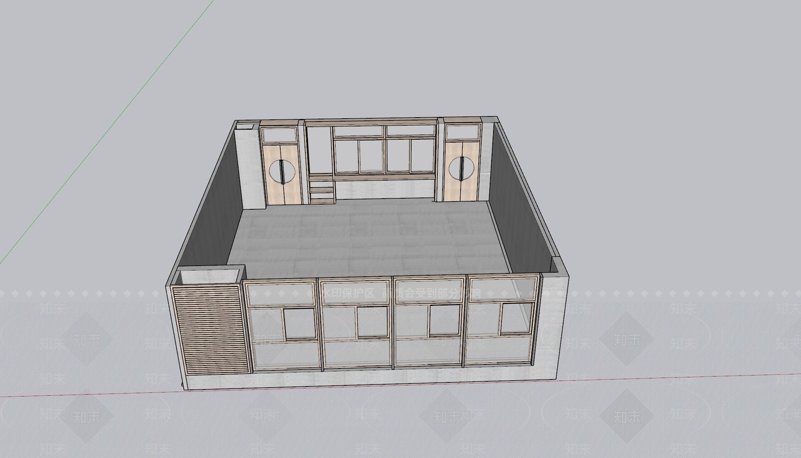 现代教室SU模型下载【ID:1176234673】