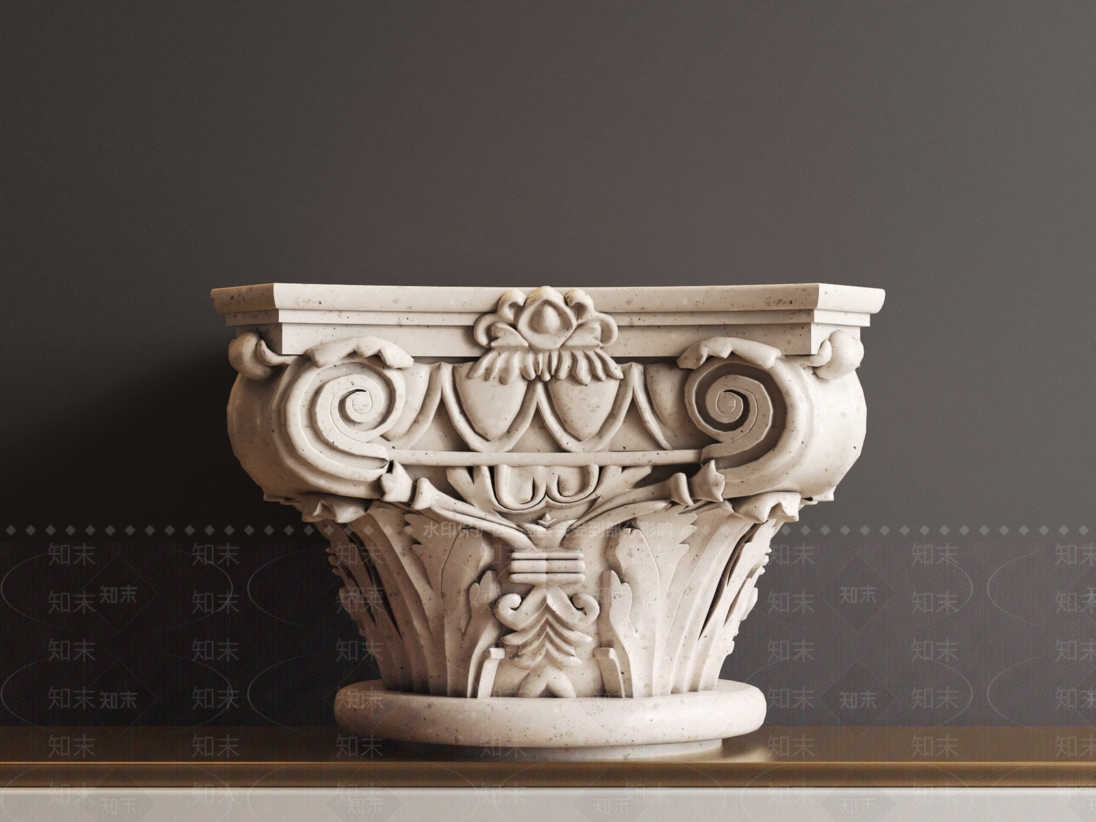 欧式柱子3D模型下载【ID:1176235359】