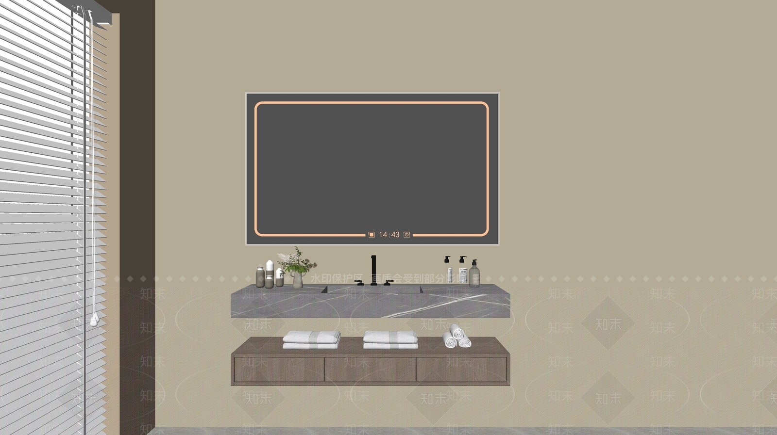 现代浴室柜SU模型下载【ID:1176248520】