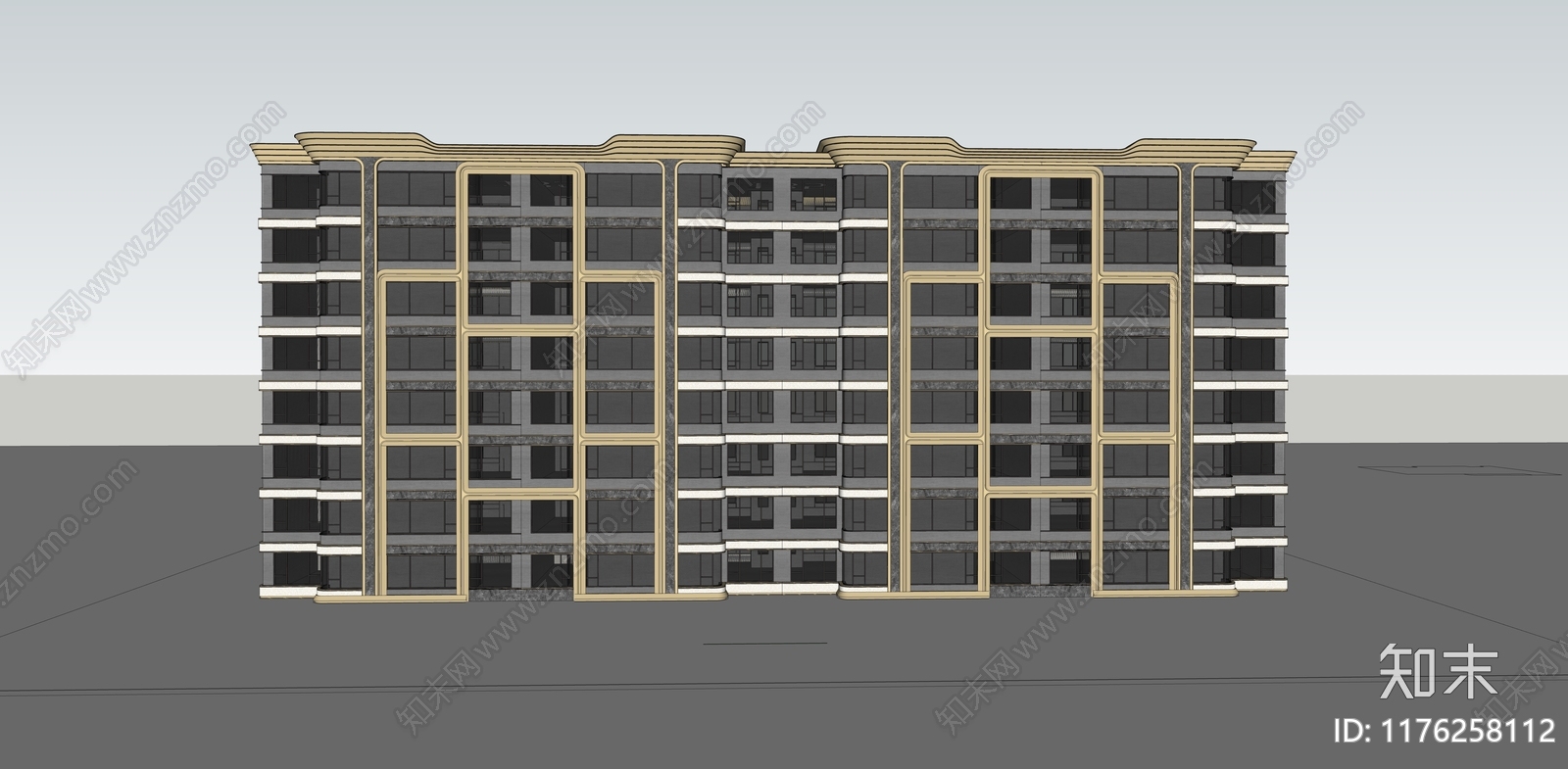 现代高层住宅SU模型下载【ID:1176258112】