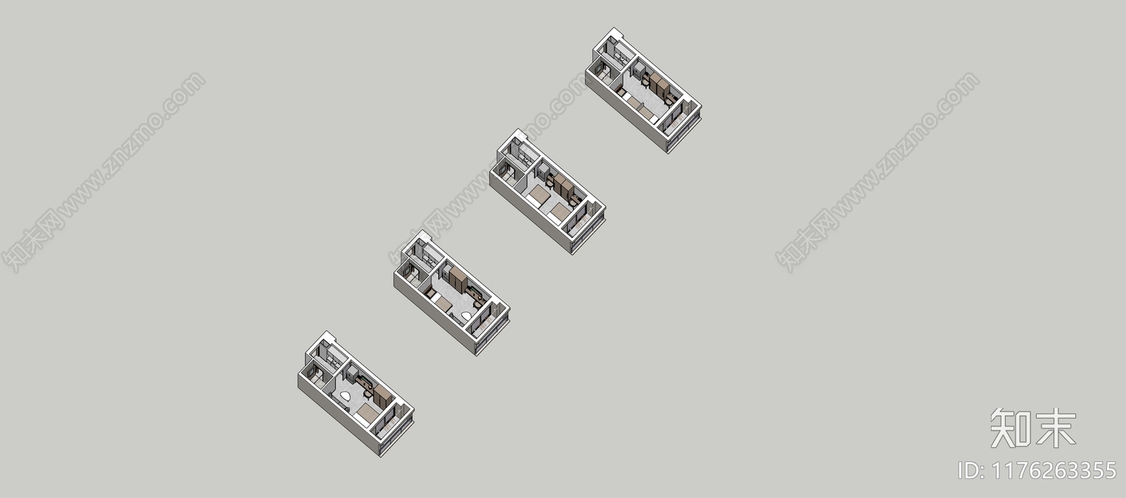 现代简约公寓SU模型下载【ID:1176263355】