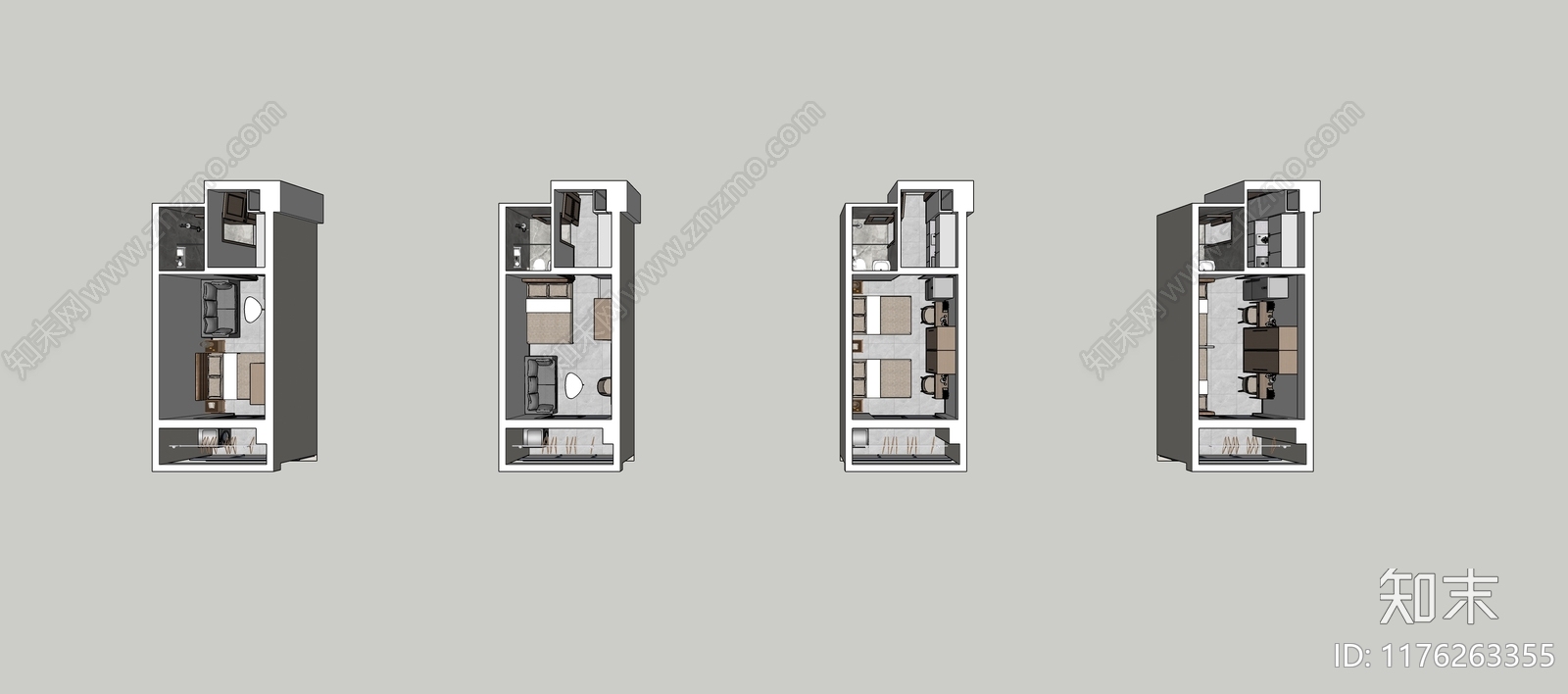 现代简约公寓SU模型下载【ID:1176263355】