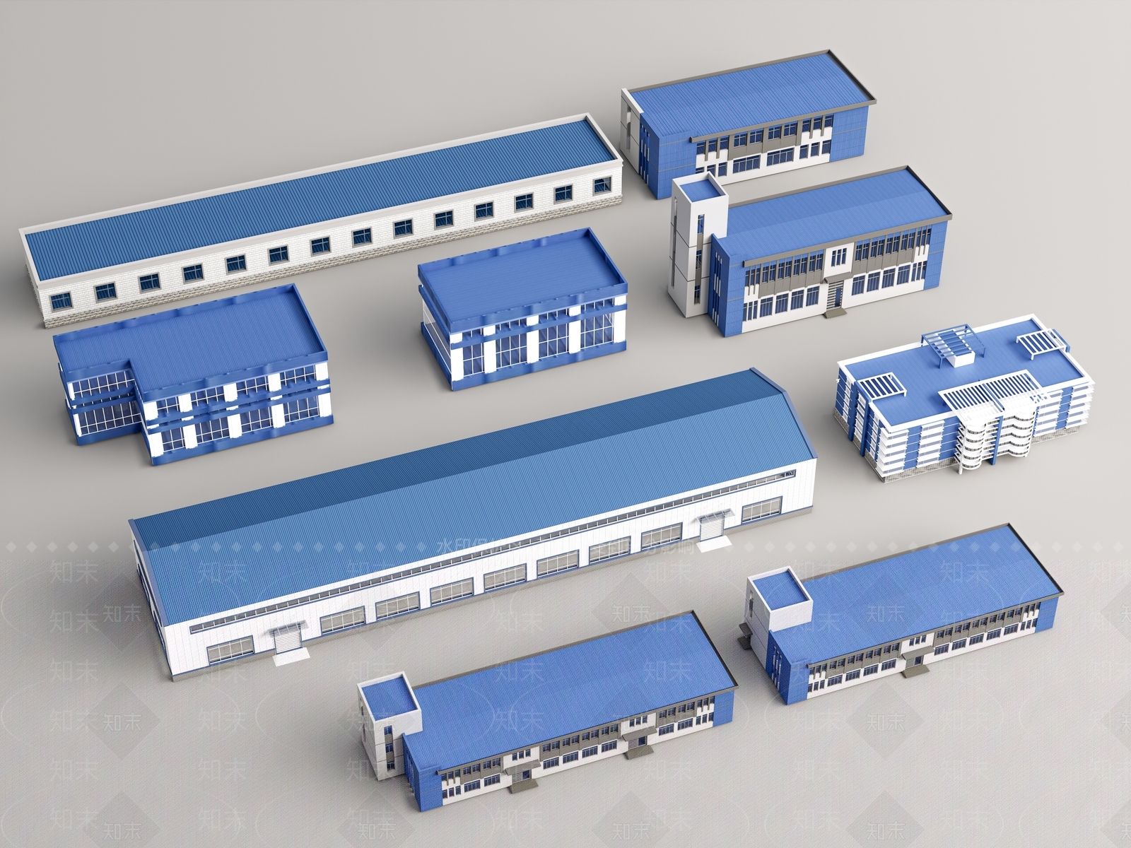 现代厂房3D模型下载【ID:1176264699】