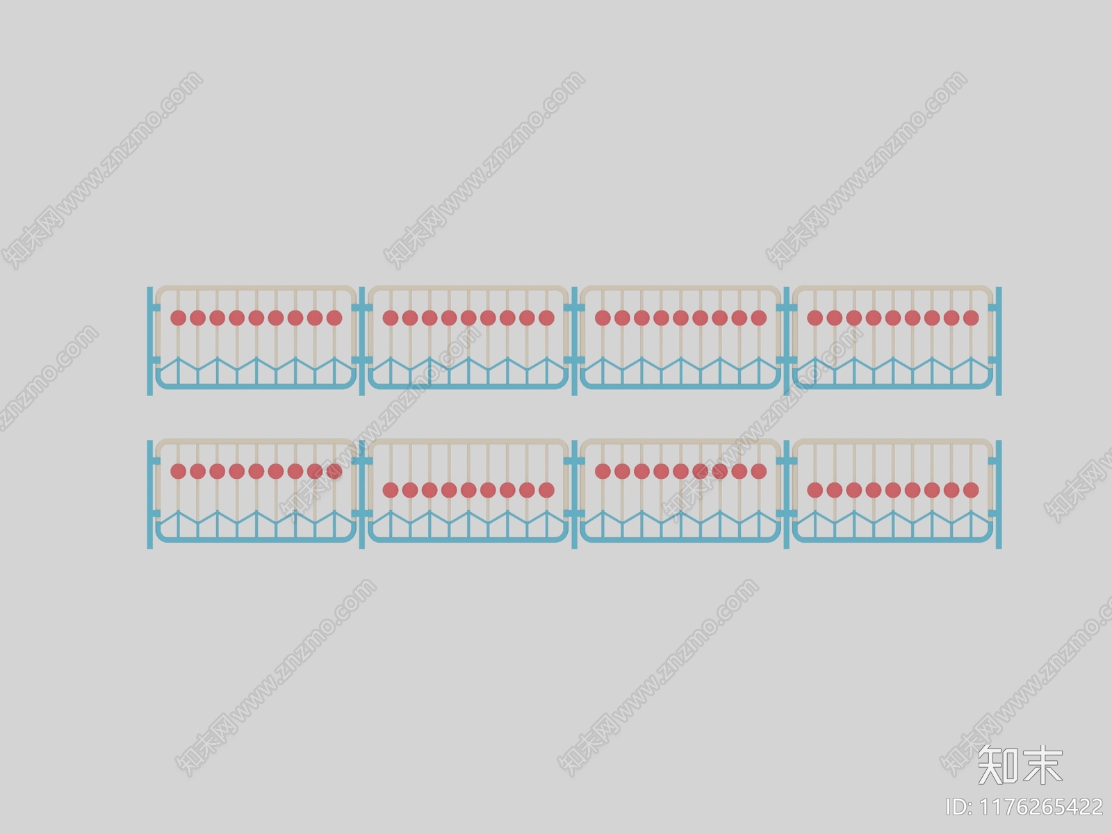现代栏杆3D模型下载【ID:1176265422】