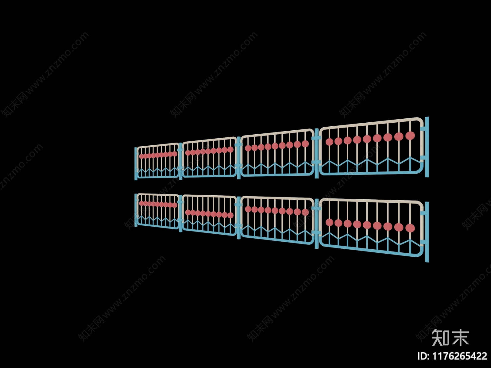 现代栏杆3D模型下载【ID:1176265422】