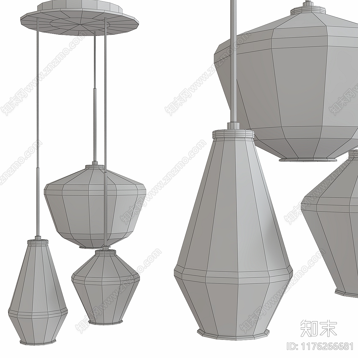 吊灯3D模型下载【ID:1176266681】