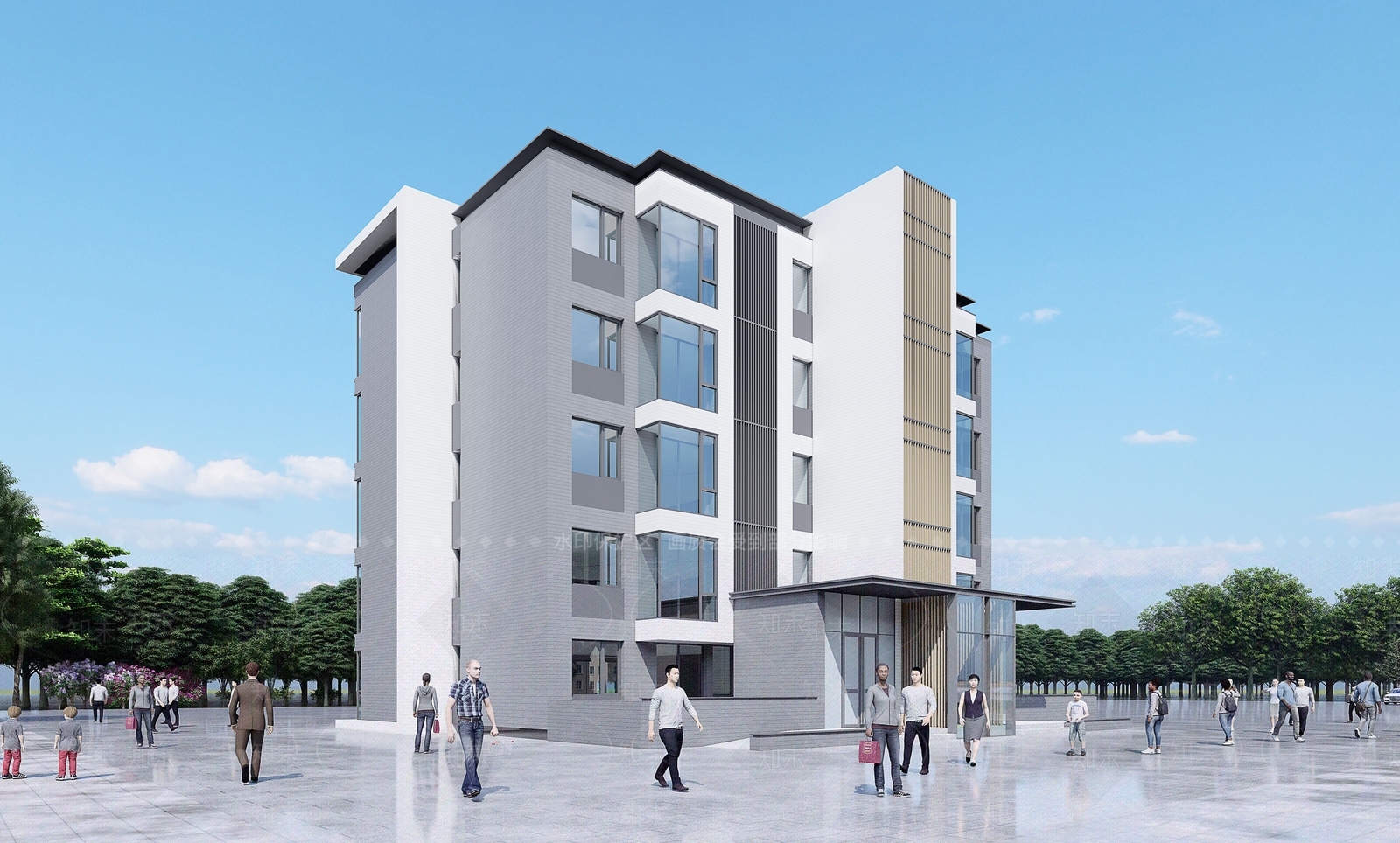 现代多层住宅SU模型下载【ID:1176270008】