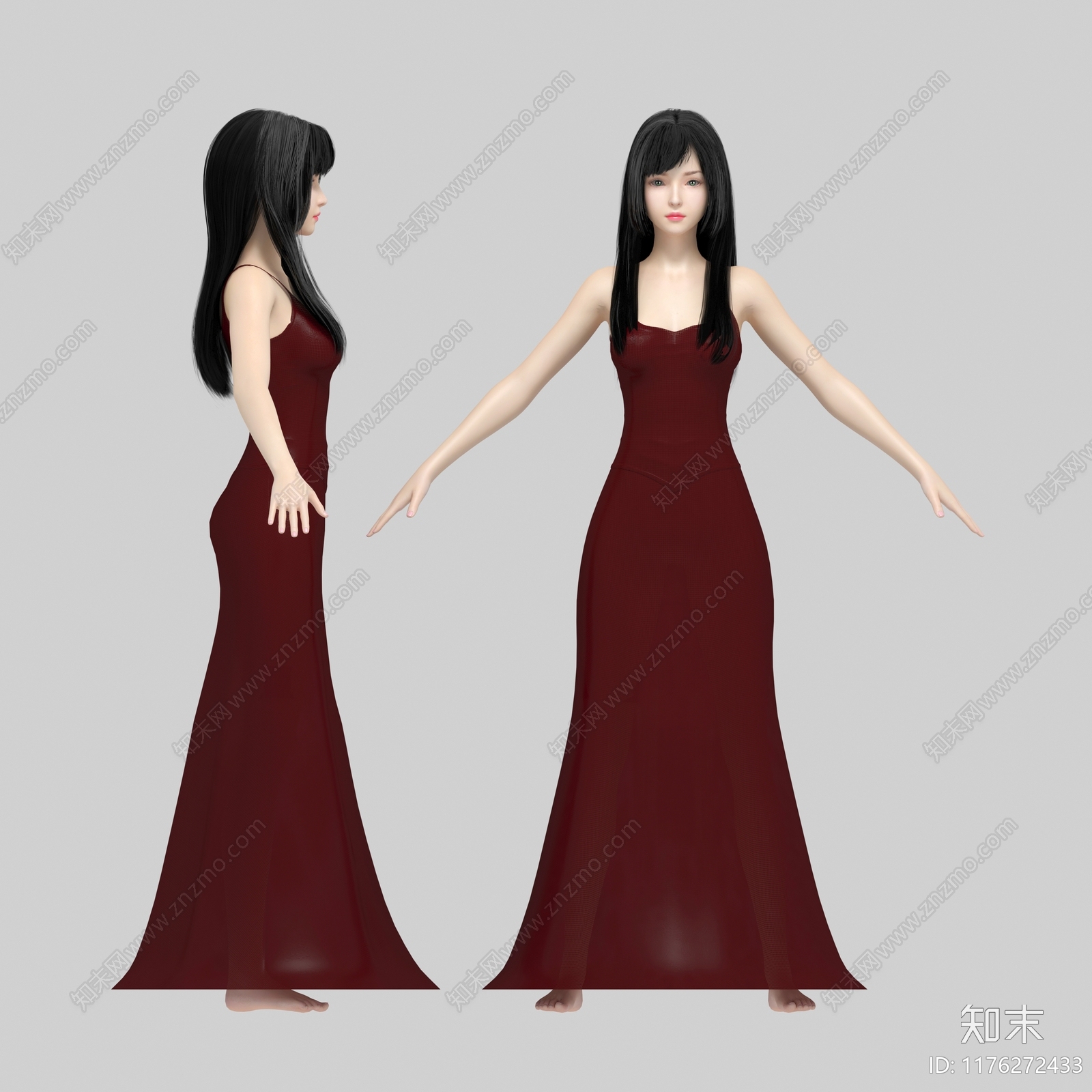 女人3D模型下载【ID:1176272433】