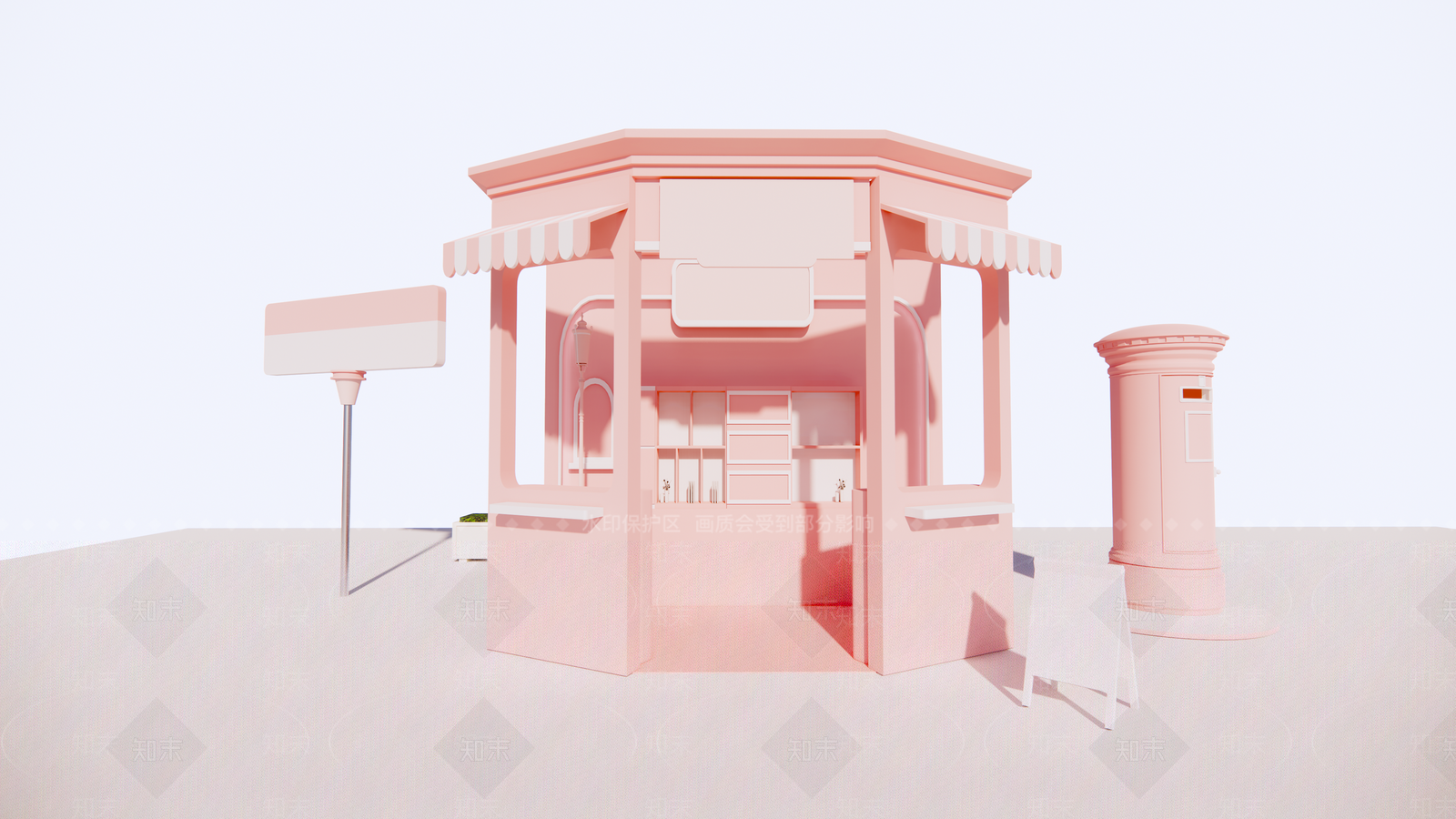 现代极简其他商业建筑SU模型下载【ID:1176279155】