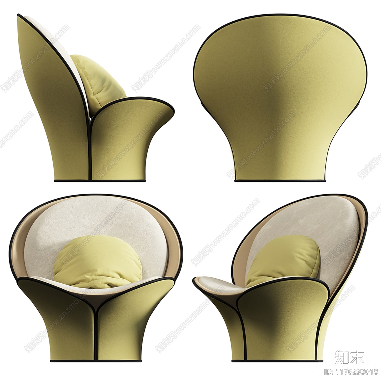 现代休闲椅3D模型下载【ID:1176293018】