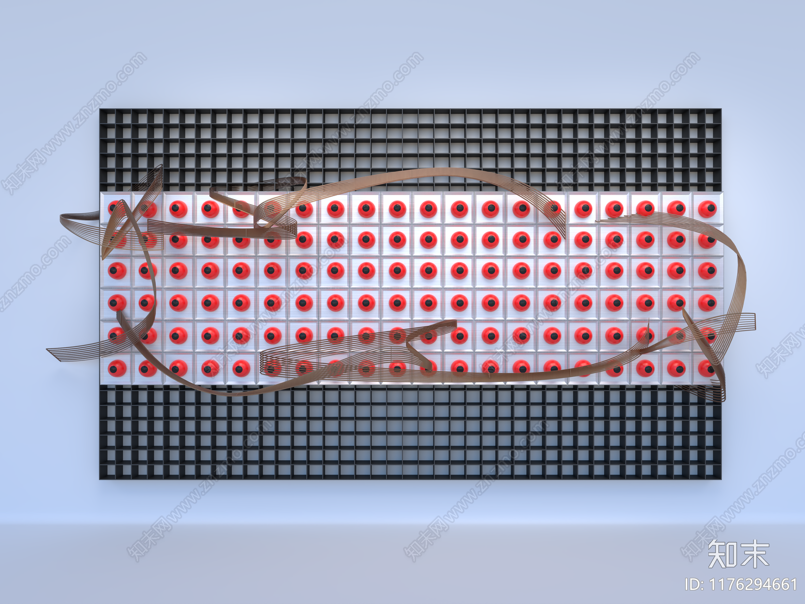 现代工业艺术装置3D模型下载【ID:1176294661】