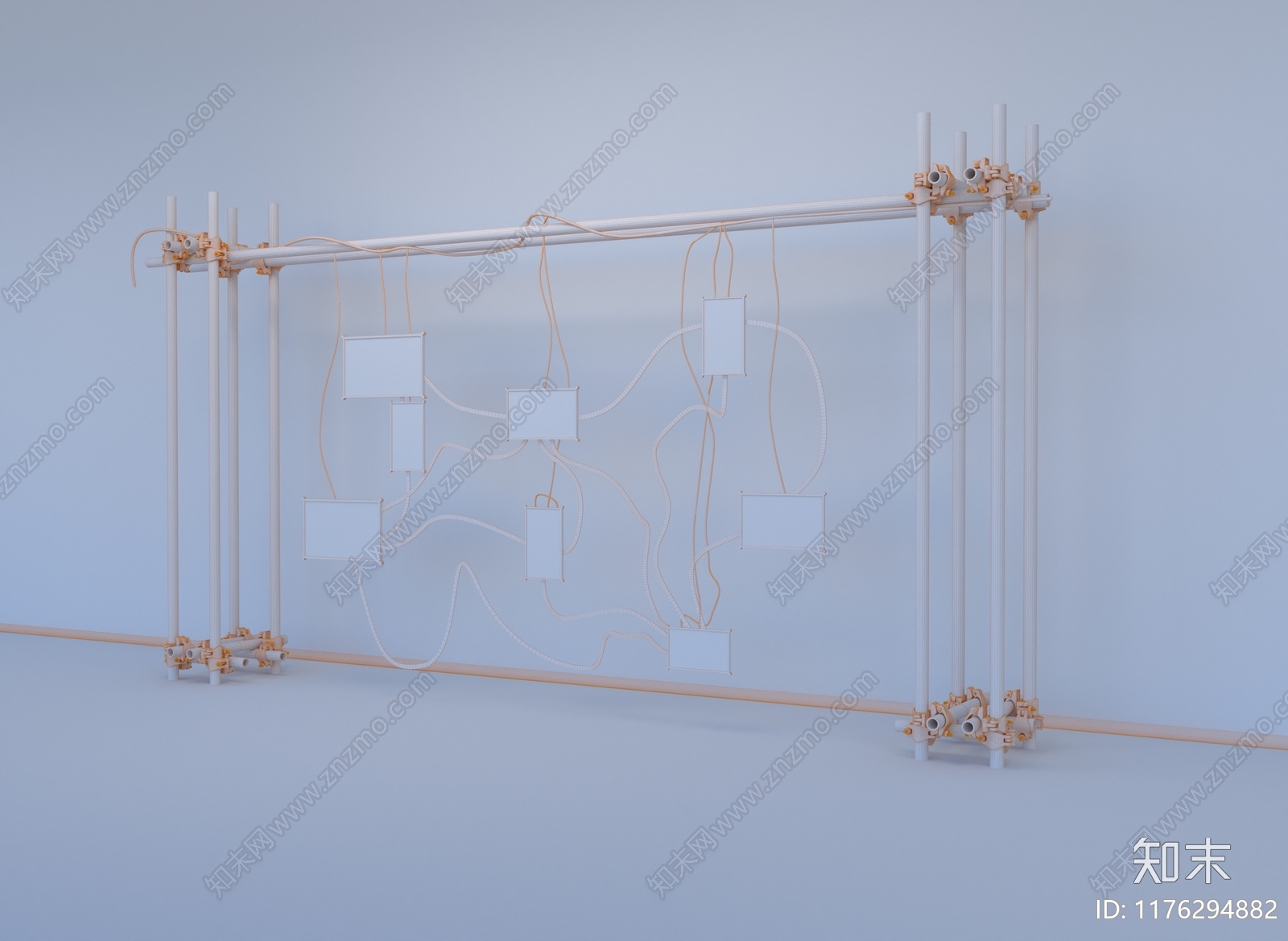 现代工业艺术装置3D模型下载【ID:1176294882】