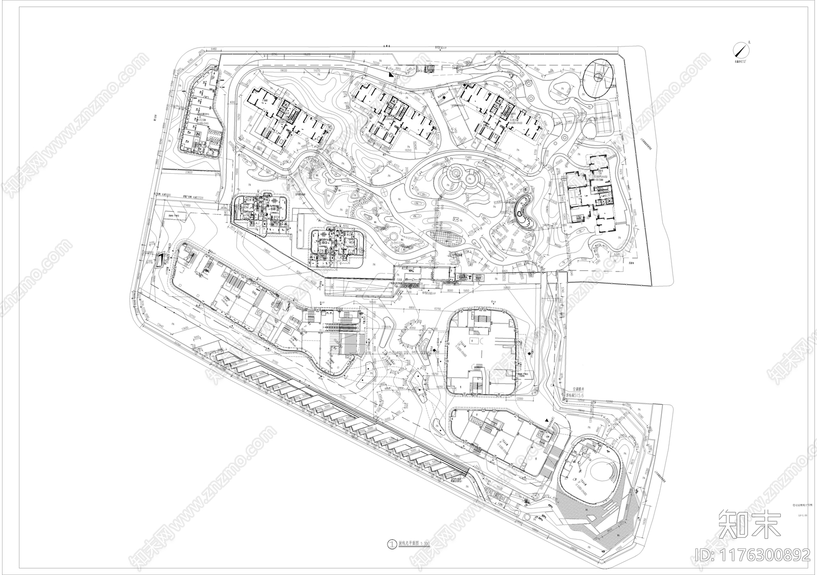 现代商业景观cad施工图下载【ID:1176300892】