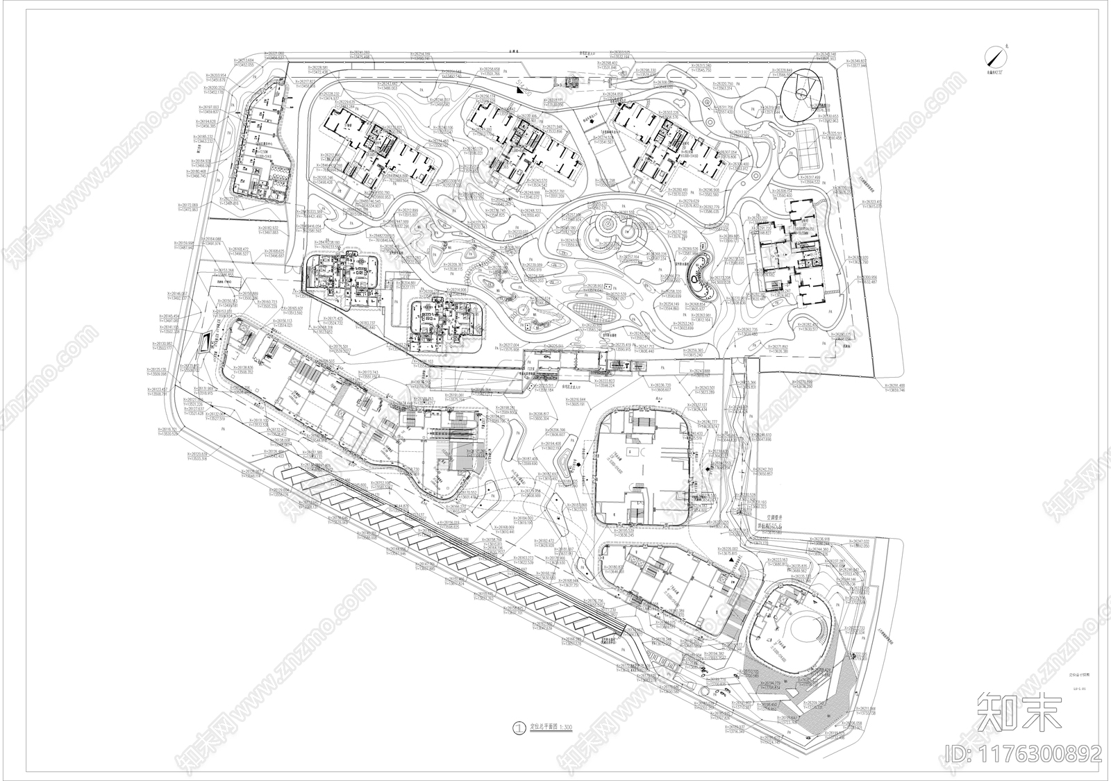 现代商业景观cad施工图下载【ID:1176300892】