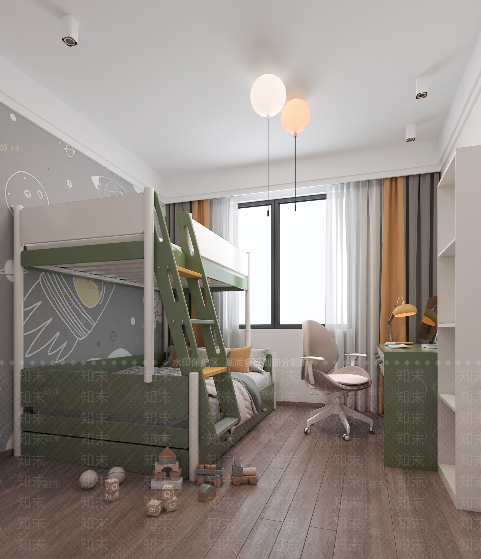 极简现代家居卧室3D模型下载【ID:1176308017】