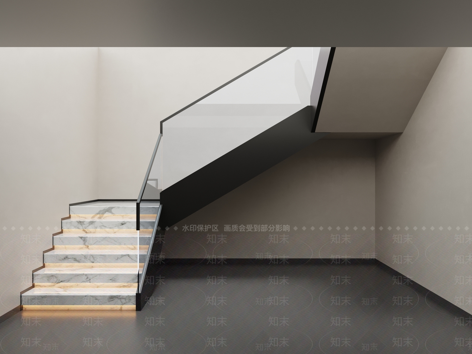 现代楼梯SU模型下载【ID:1176309428】