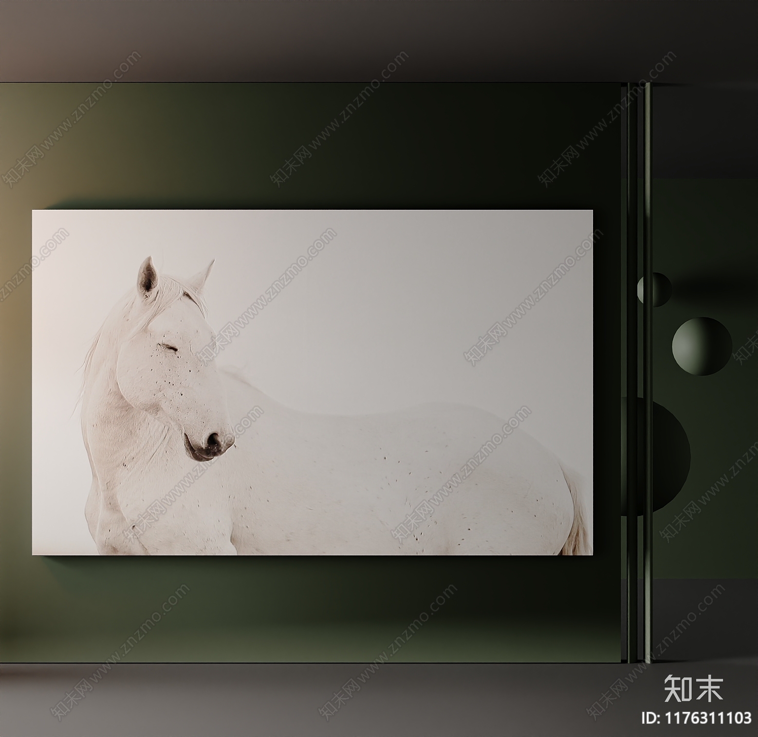 意式简约挂画3D模型下载【ID:1176311103】