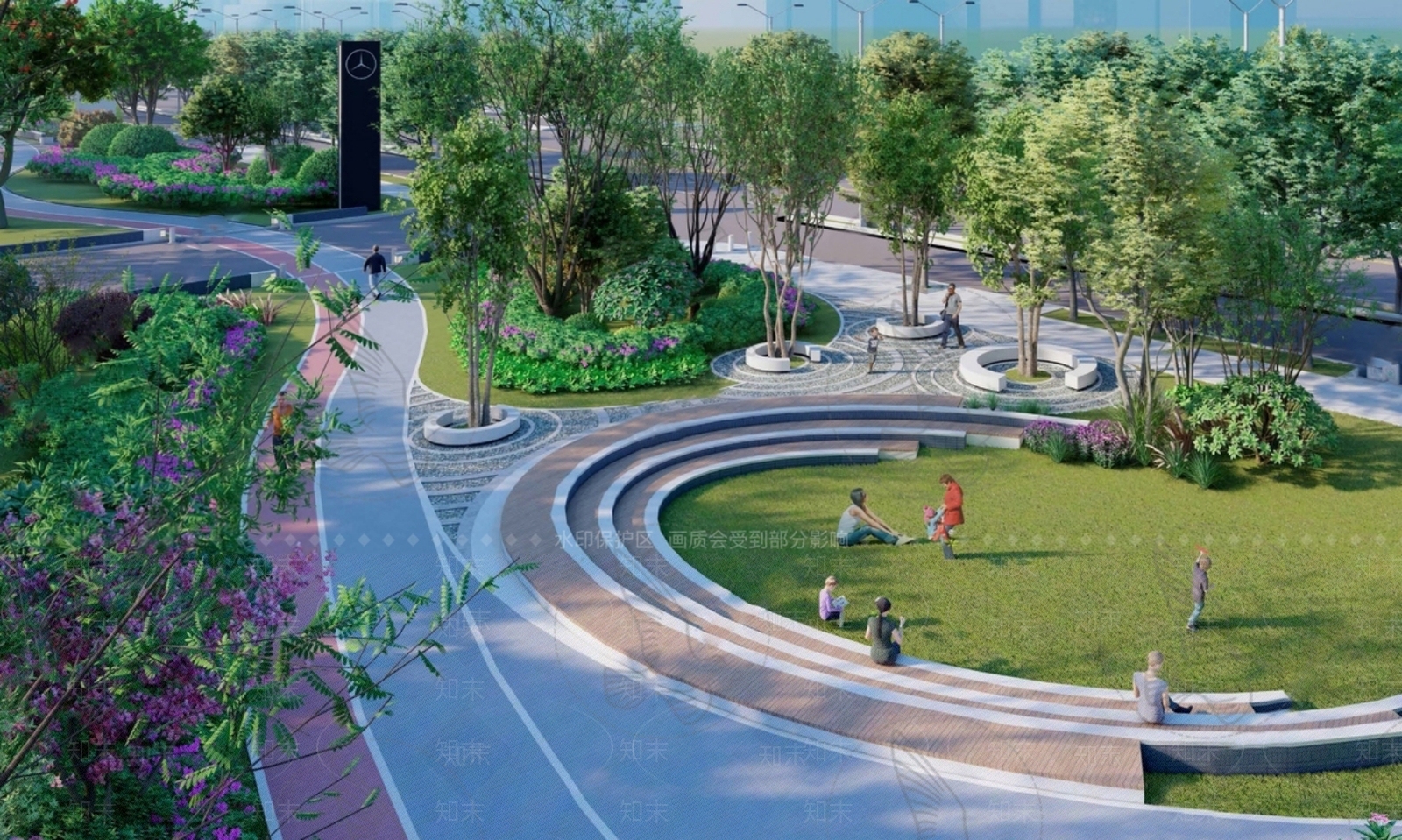 现代口袋公园SU模型下载【ID:1176315374】