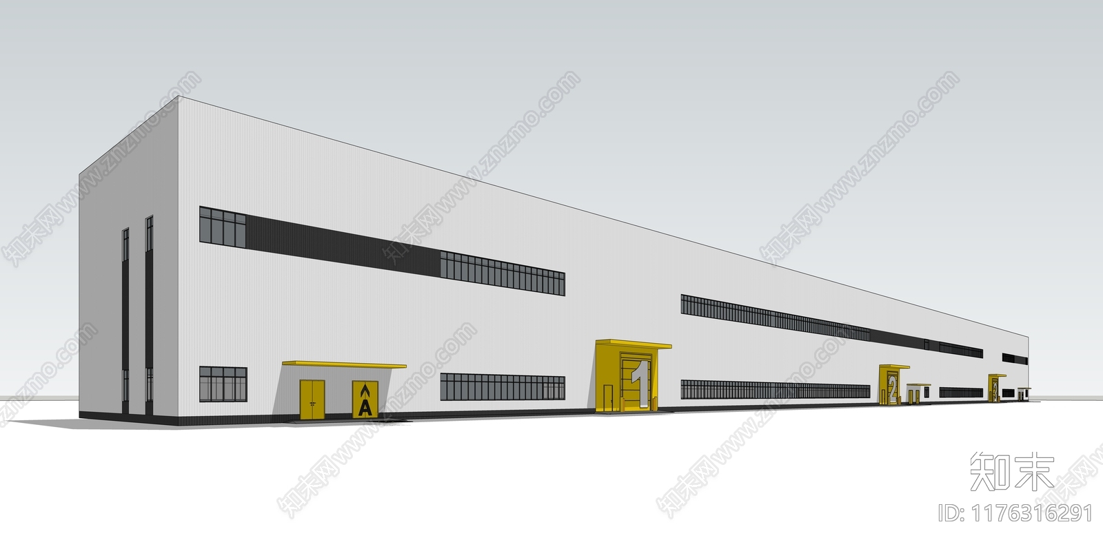 现代厂房SU模型下载【ID:1176316291】