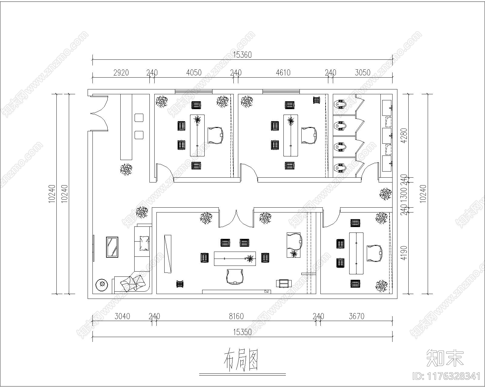 新中式侘寂茶馆施工图下载【ID:1176328341】