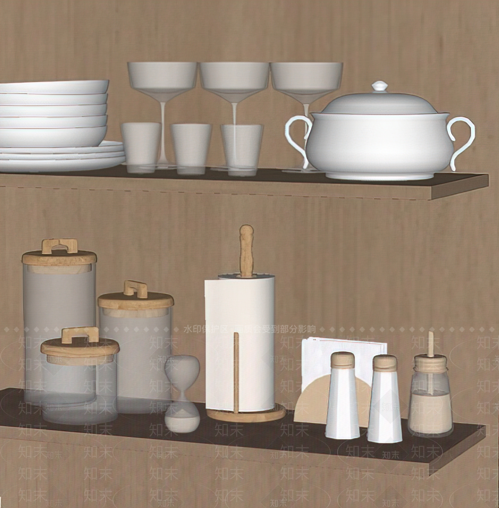 餐具SU模型下载【ID:1176329238】
