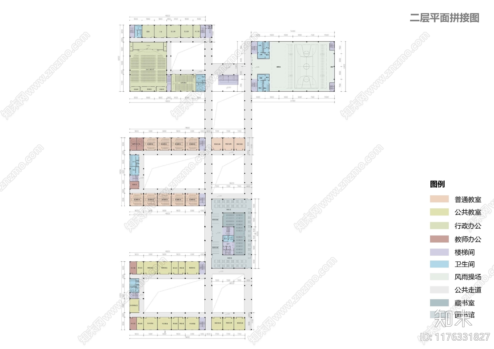 现代学校建筑cad施工图下载【ID:1176331827】