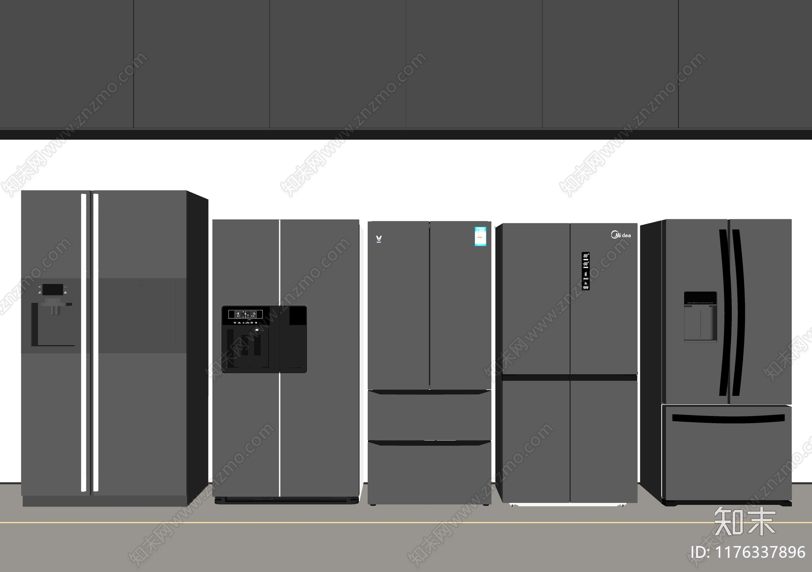 冰箱SU模型下载【ID:1176337896】