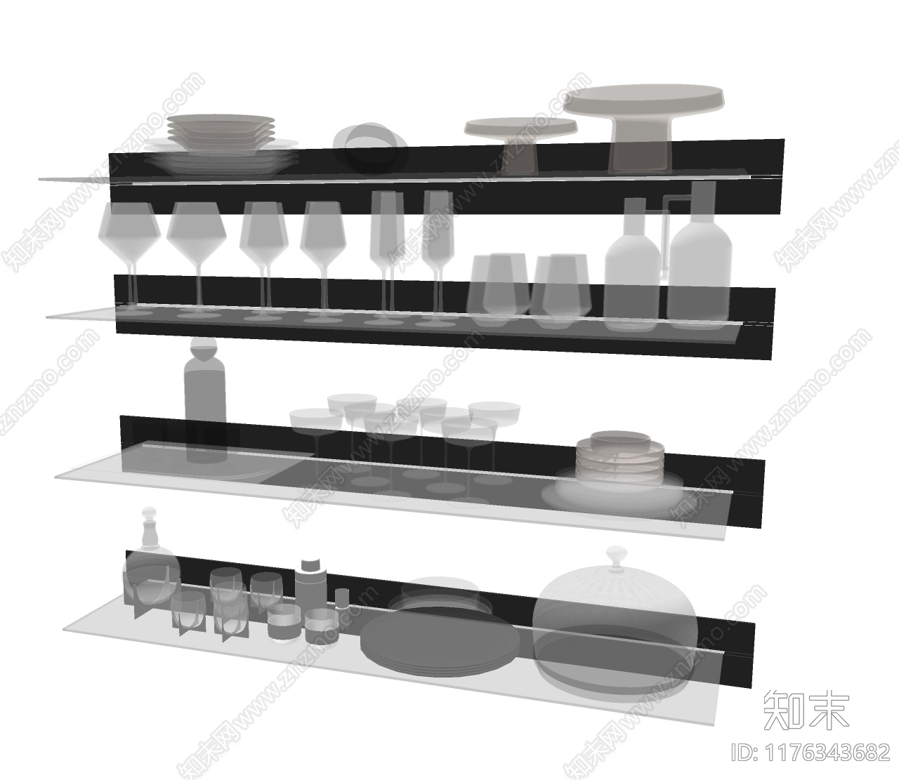 餐具SU模型下载【ID:1176343682】