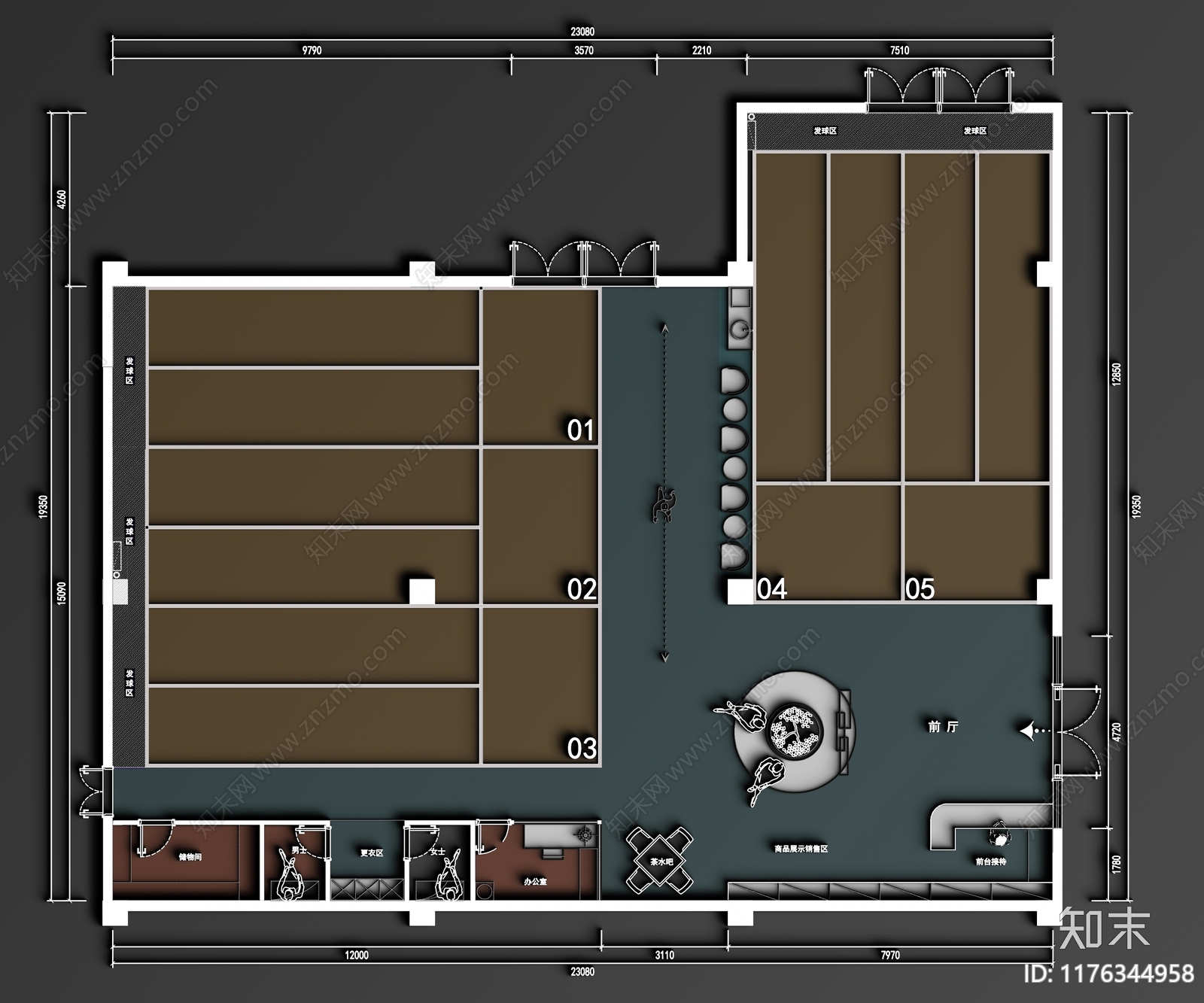 现代其他休闲娱乐空间cad施工图下载【ID:1176344958】