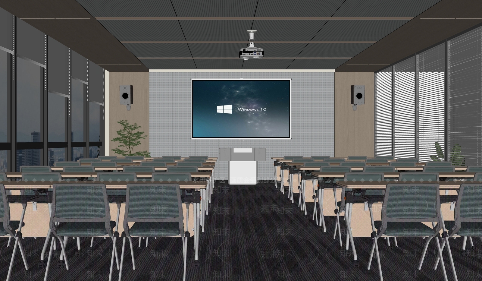 现代会议室SU模型下载【ID:1176343937】