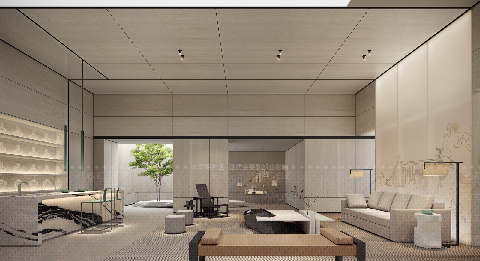 玻璃展示柜酒柜3D模型下载【ID:1227370027】
