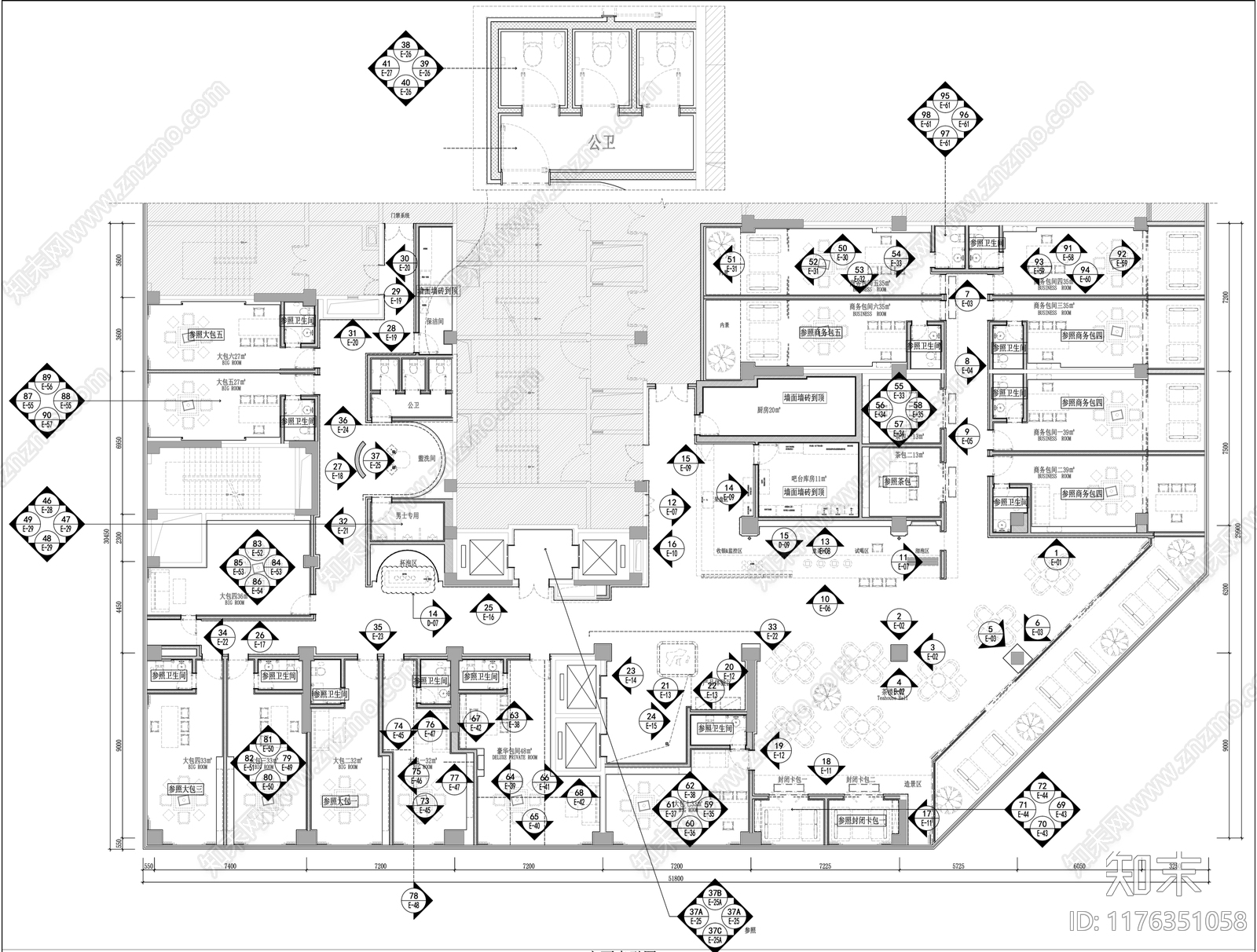 新中式轻奢其他商业建筑施工图下载【ID:1176351058】