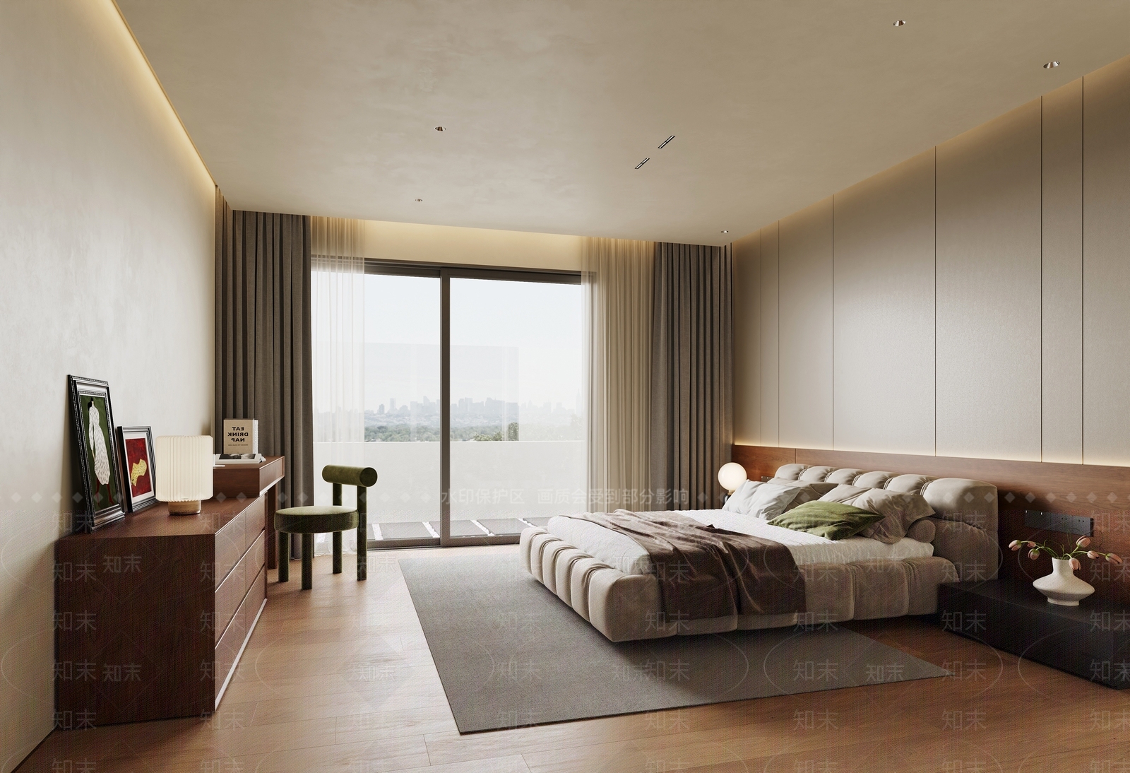 现代家居卧室3D模型下载【ID:1176368587】