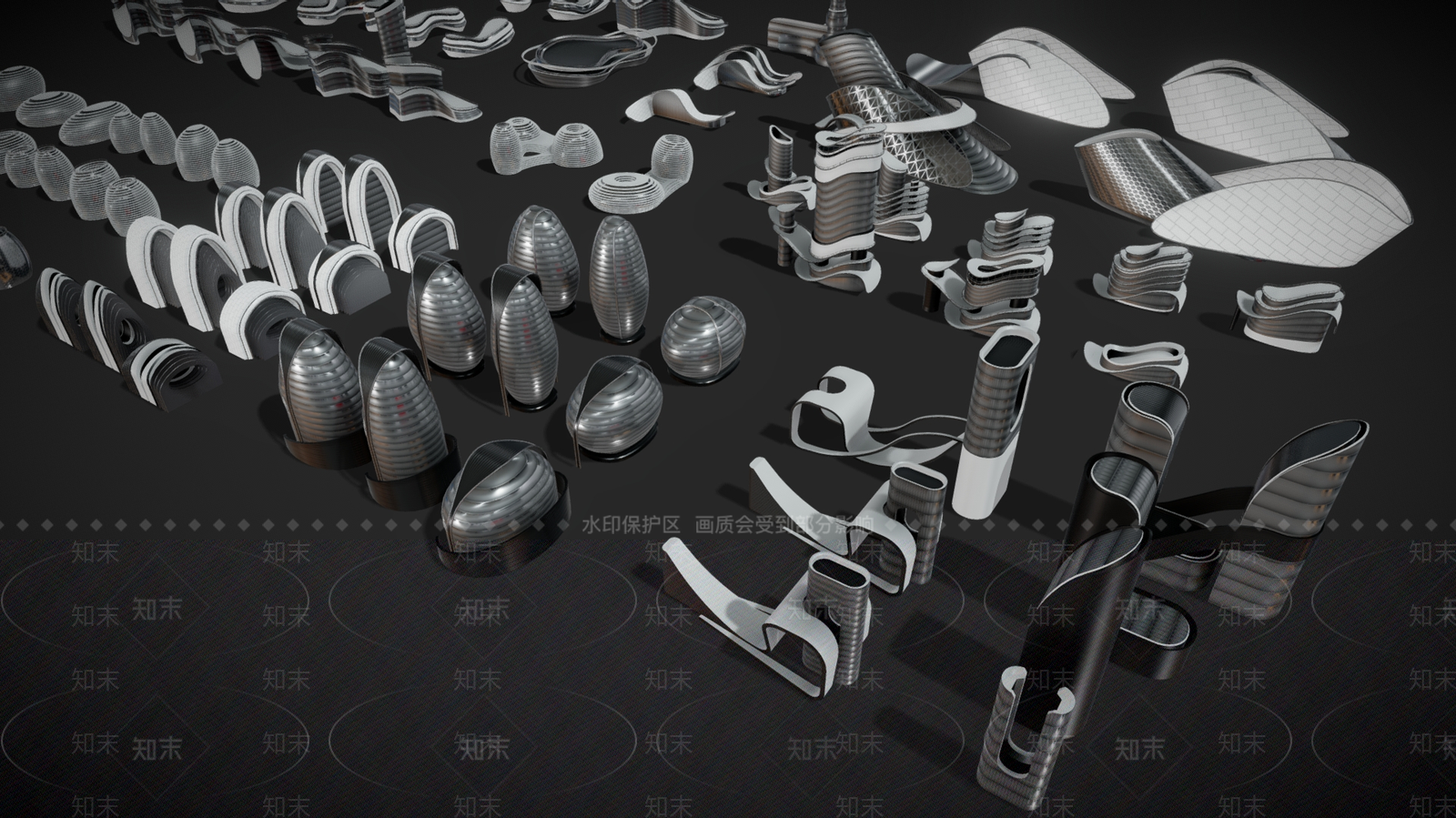 现代艺术风格建筑3D模型下载【ID:1176370420】