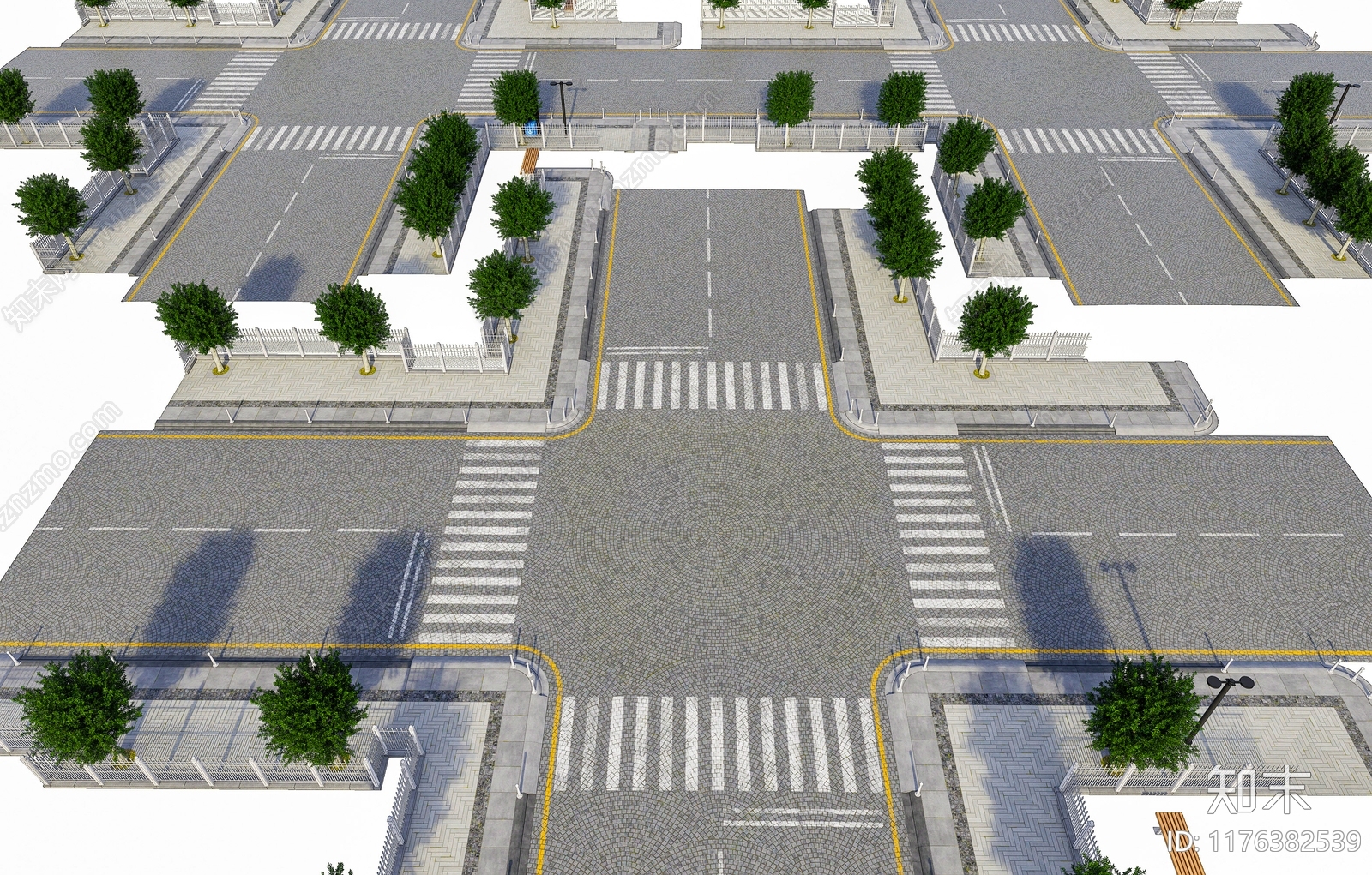 现代街道3D模型下载【ID:1176382539】