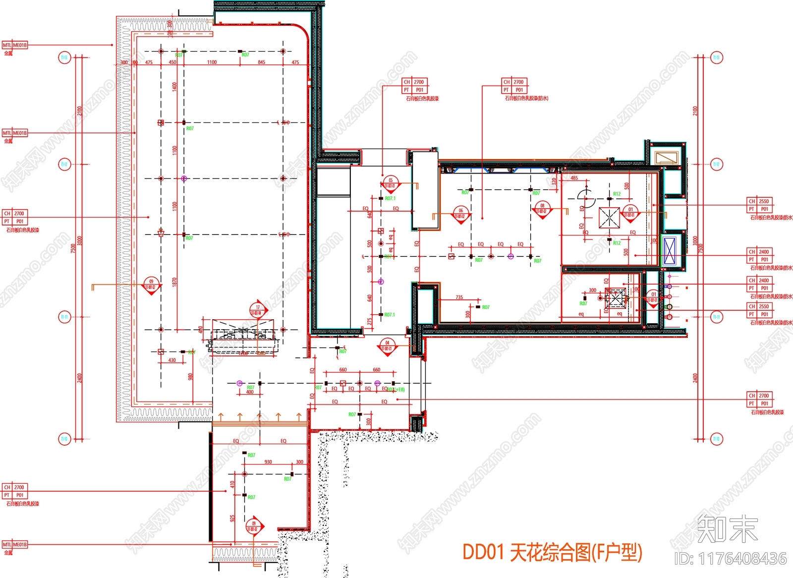现代工装图库cad施工图下载【ID:1176408436】
