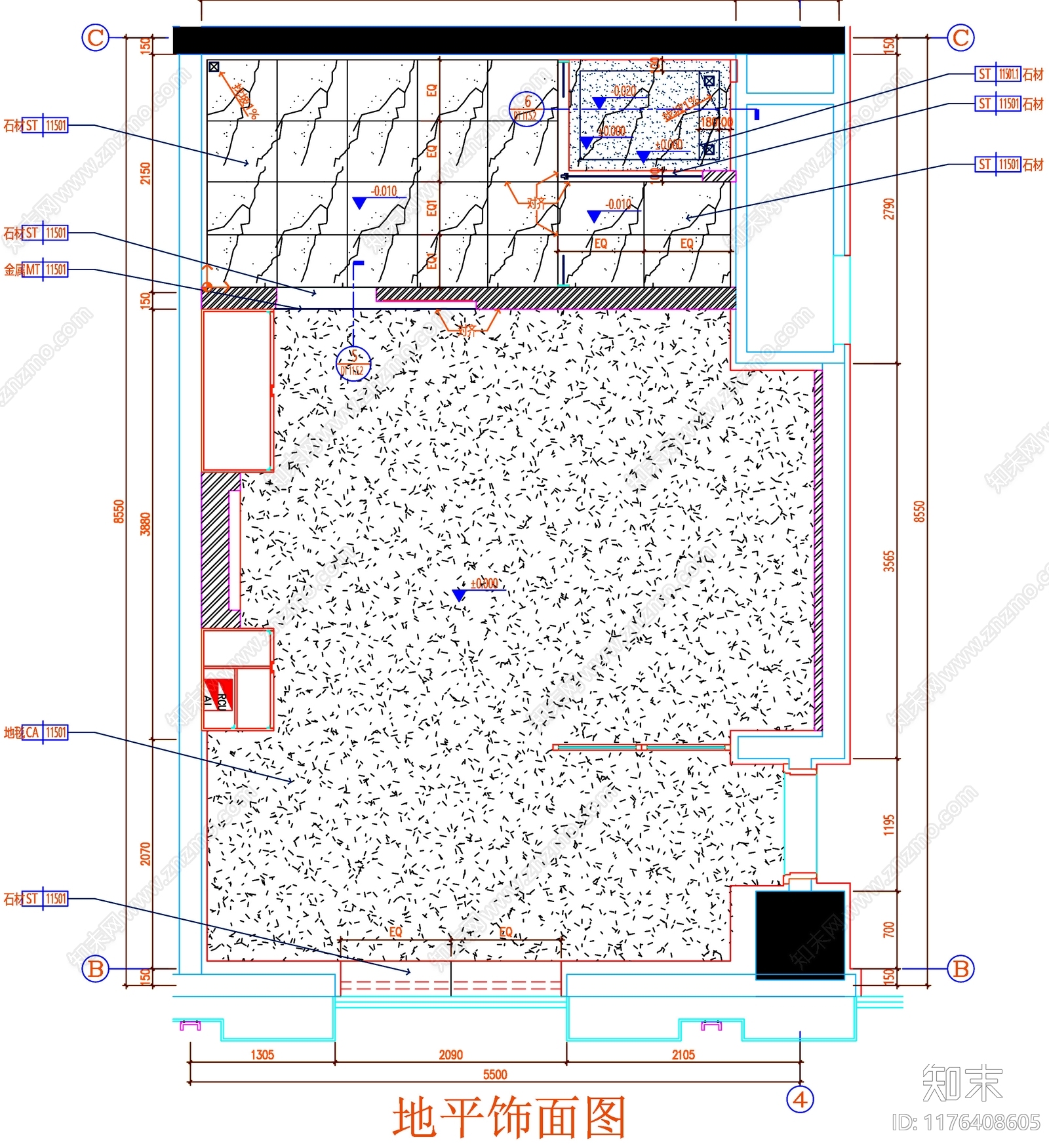 现代工装图库cad施工图下载【ID:1176408605】