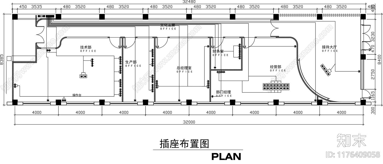 现代整体办公空间cad施工图下载【ID:1176409058】