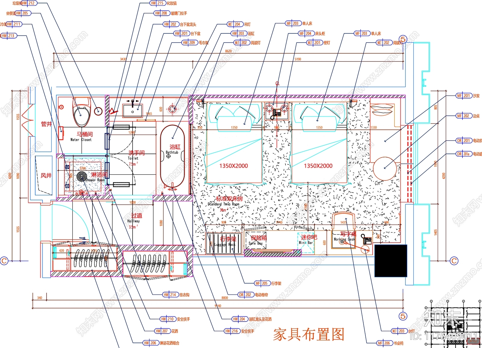现代工装图库cad施工图下载【ID:1176409011】