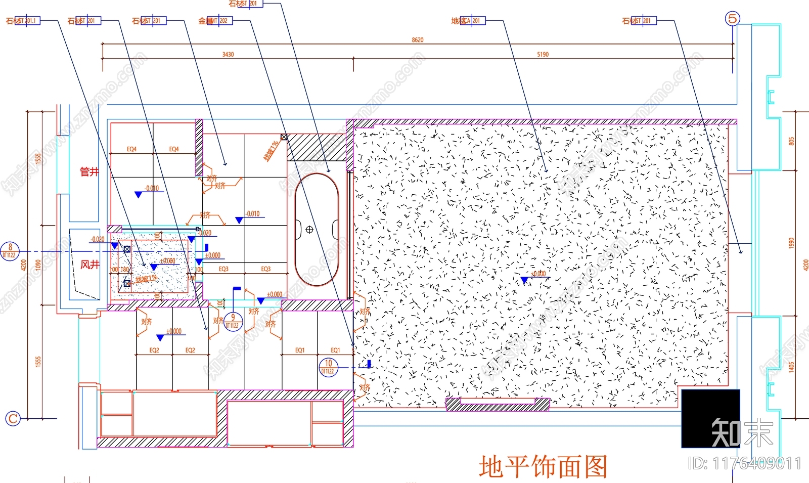 现代工装图库cad施工图下载【ID:1176409011】