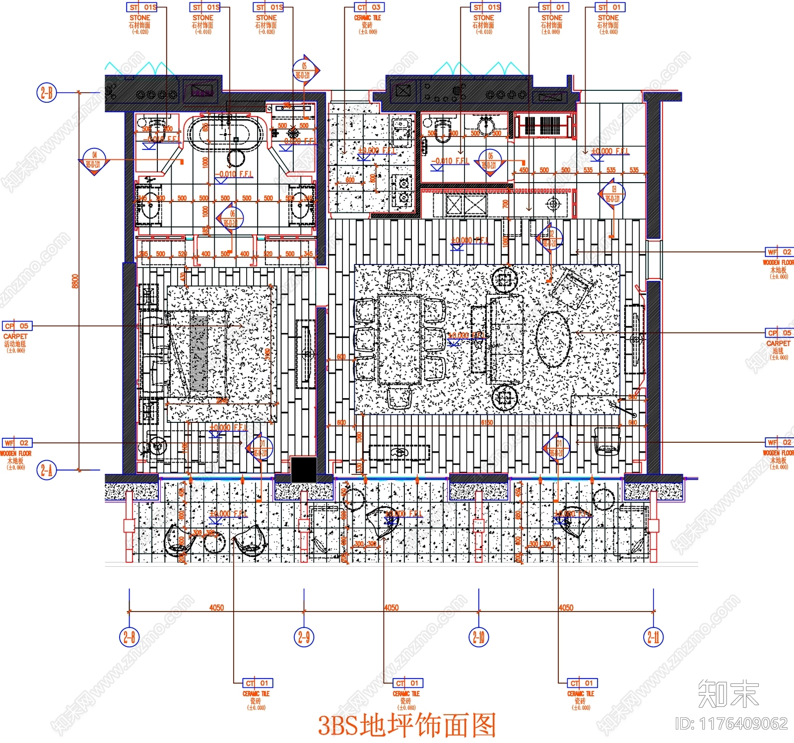 现代工装图库cad施工图下载【ID:1176409062】