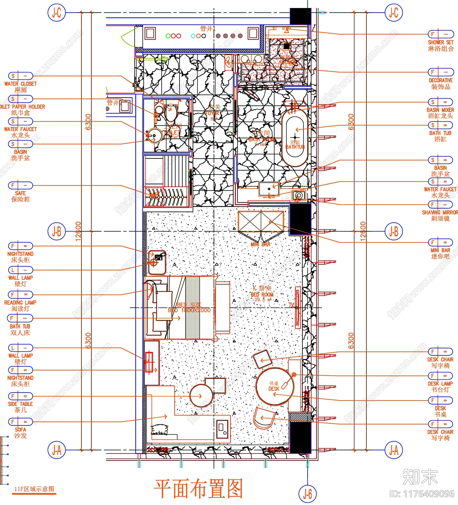 现代工装图库cad施工图下载【ID:1176409096】