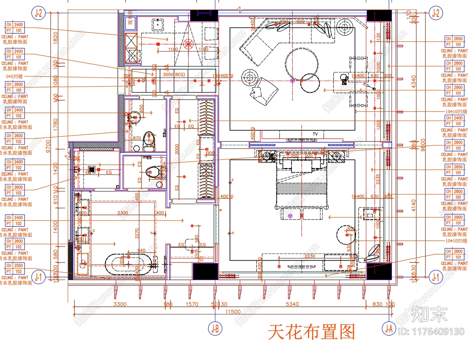 现代工装图库cad施工图下载【ID:1176409130】
