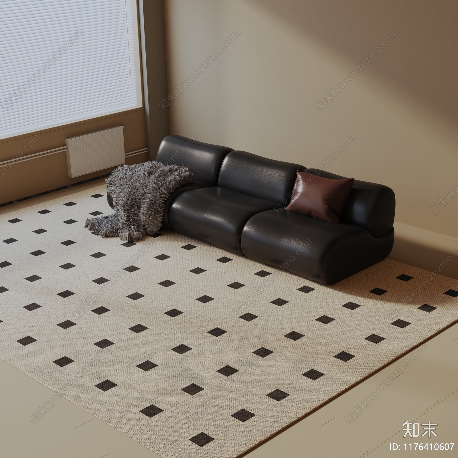 现代三人沙发3D模型下载【ID:1176410607】