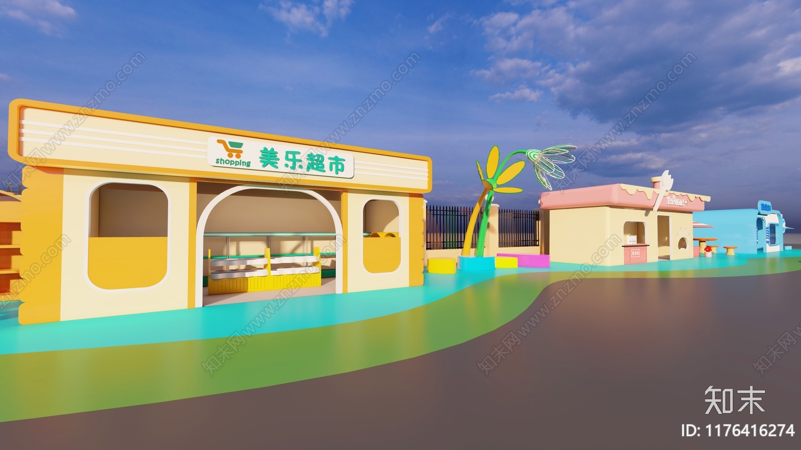 现代幼儿园3D模型下载【ID:1176416274】