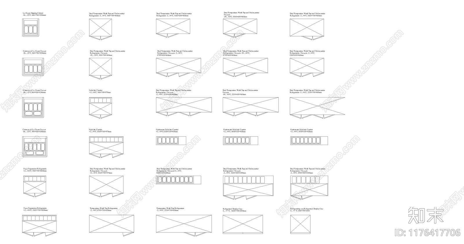 现代厨房设施施工图下载【ID:1176417706】