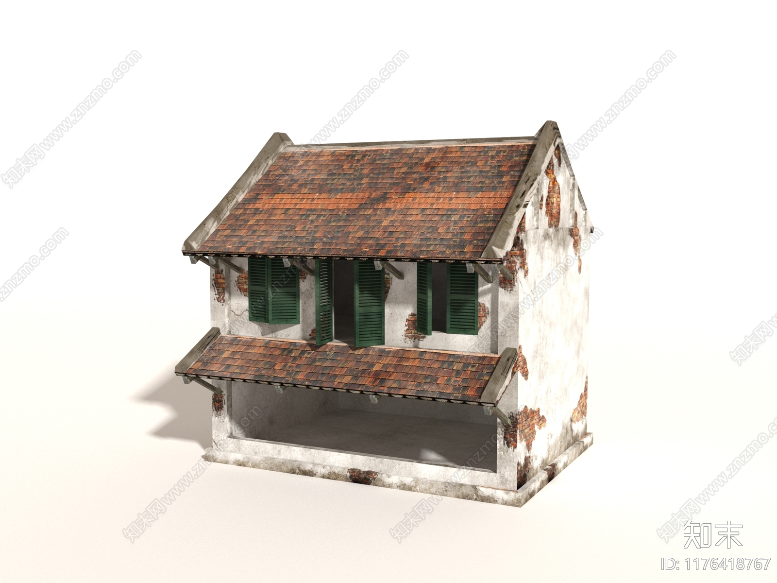 现代中式其他住宅外观3D模型下载【ID:1176418767】