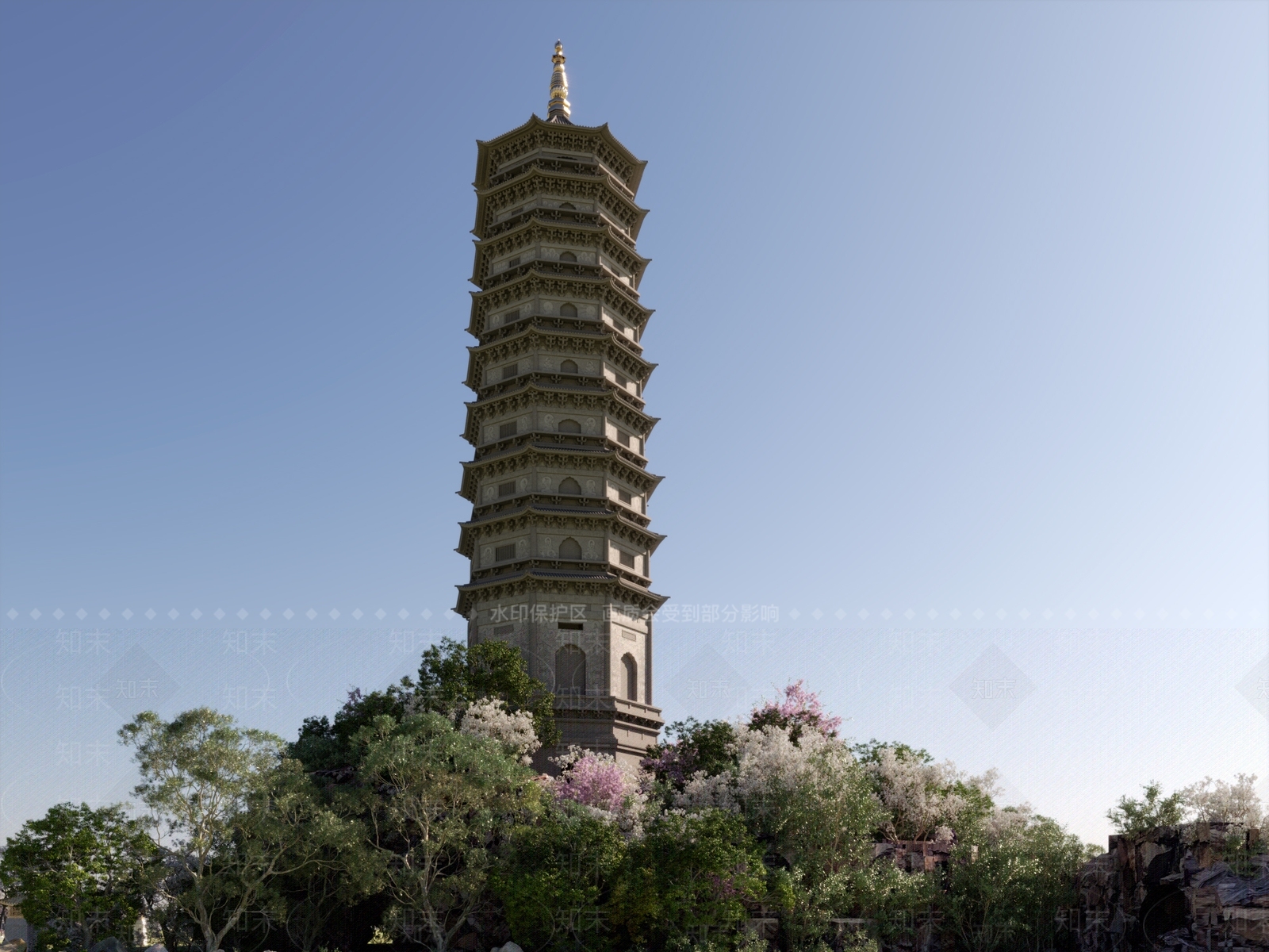 中式古建3D模型下载【ID:1176424990】