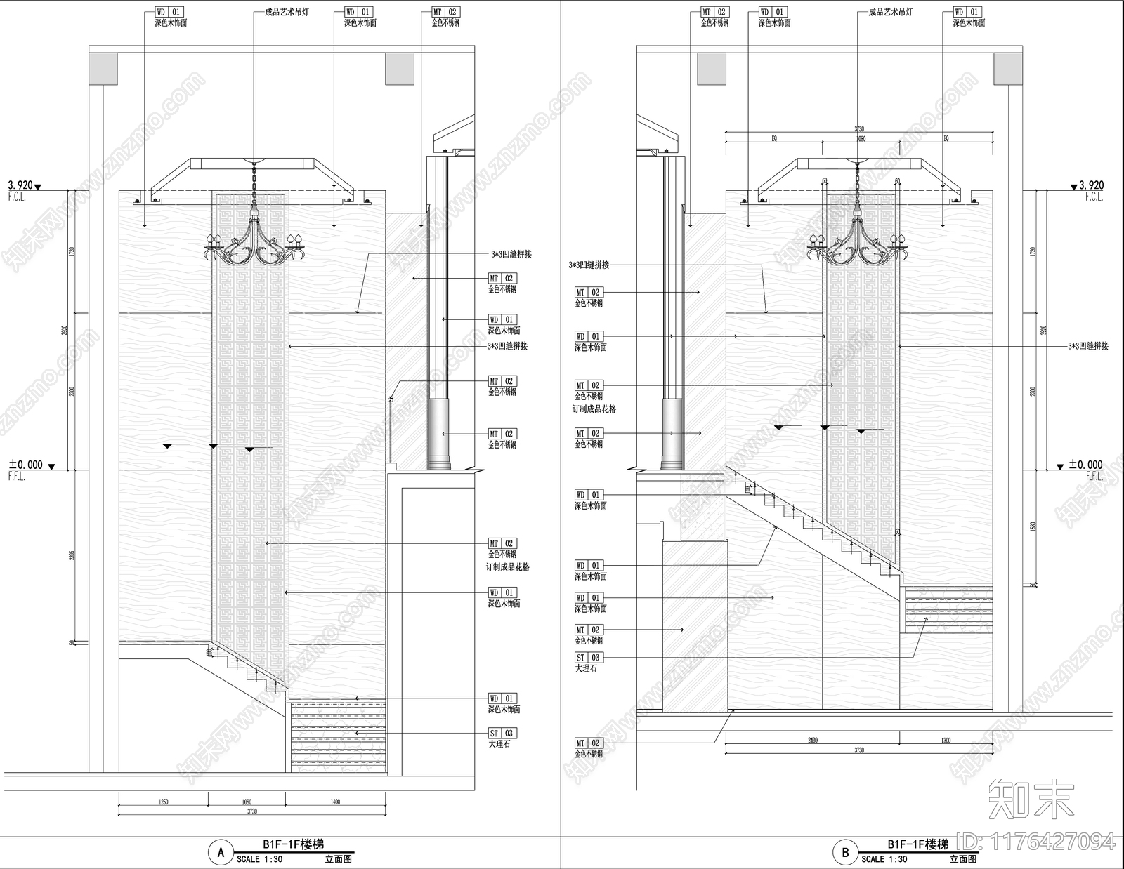 新中式其他休闲娱乐空间施工图下载【ID:1176427094】