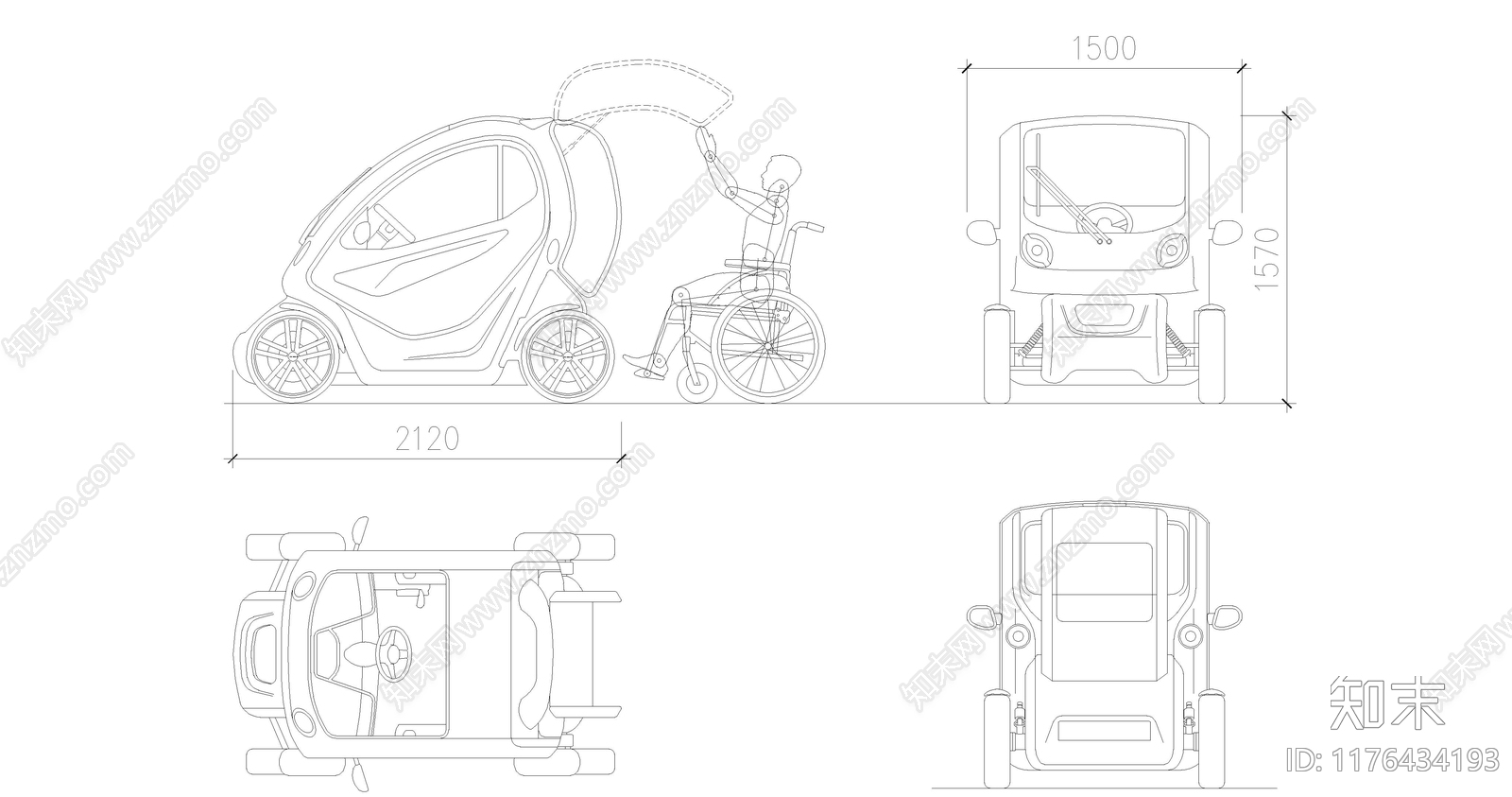 现代交通工具图库施工图下载【ID:1176434193】